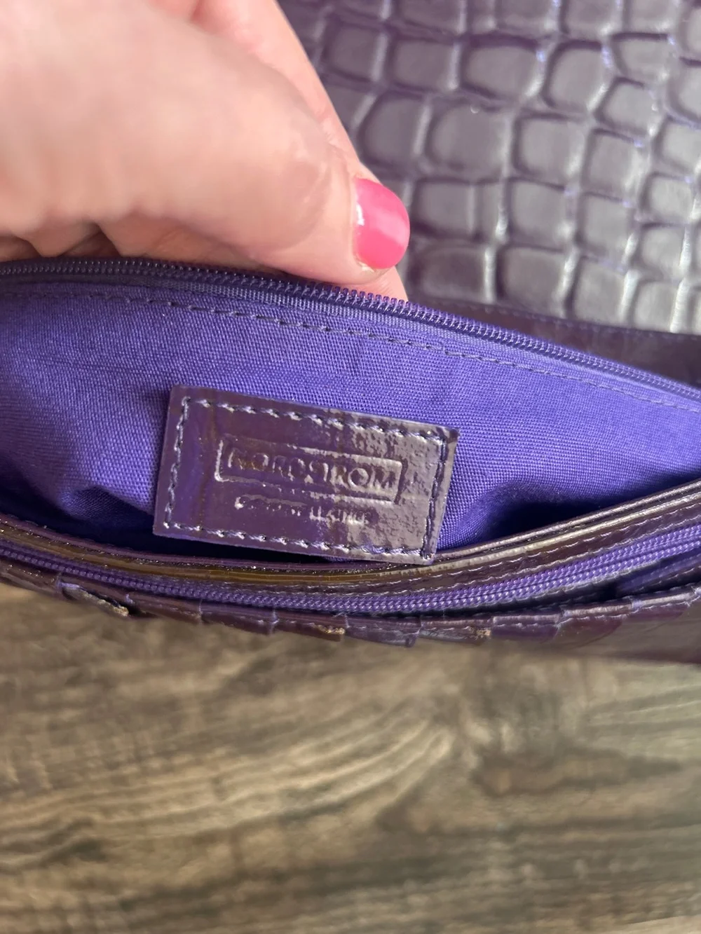 Nordstrom purple croc